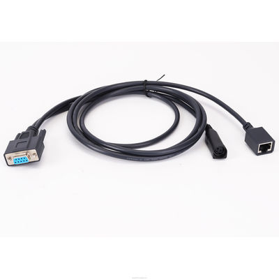 Esnek D SUB Kablolar DB9 Pin Kadın RJ45 ve 3 Pin DIN Jack Uzantı Kablosu Kalkanlı