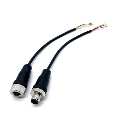4 Pin M12 Bağlantısı Su geçirmez Kablolar 2P 3P 4P 6P 8P Erkeğe Kadına Düz Bağlantı