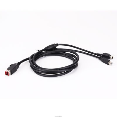 5A Nylon 24V Güçlü USB Kablosu USB-B Erkek Ve Hosiden Printer için Plug