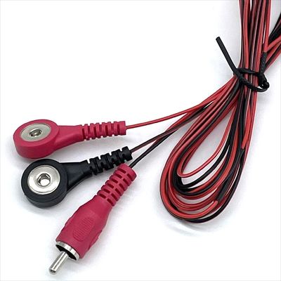 Tıbbi Kablo RCA To Button Snap Custom Lead Wire With Button Snap Connector Electrode (Düğme Çapı Bağlantısı Elektrodu ile Özel Kurşun Tel)